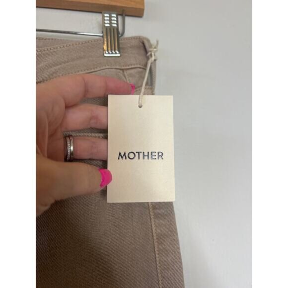 NWT Mother The Tomcat High Waist Stretch Ankle Straight Leg Jeans Tan Size:28 - Picture 6 of 9